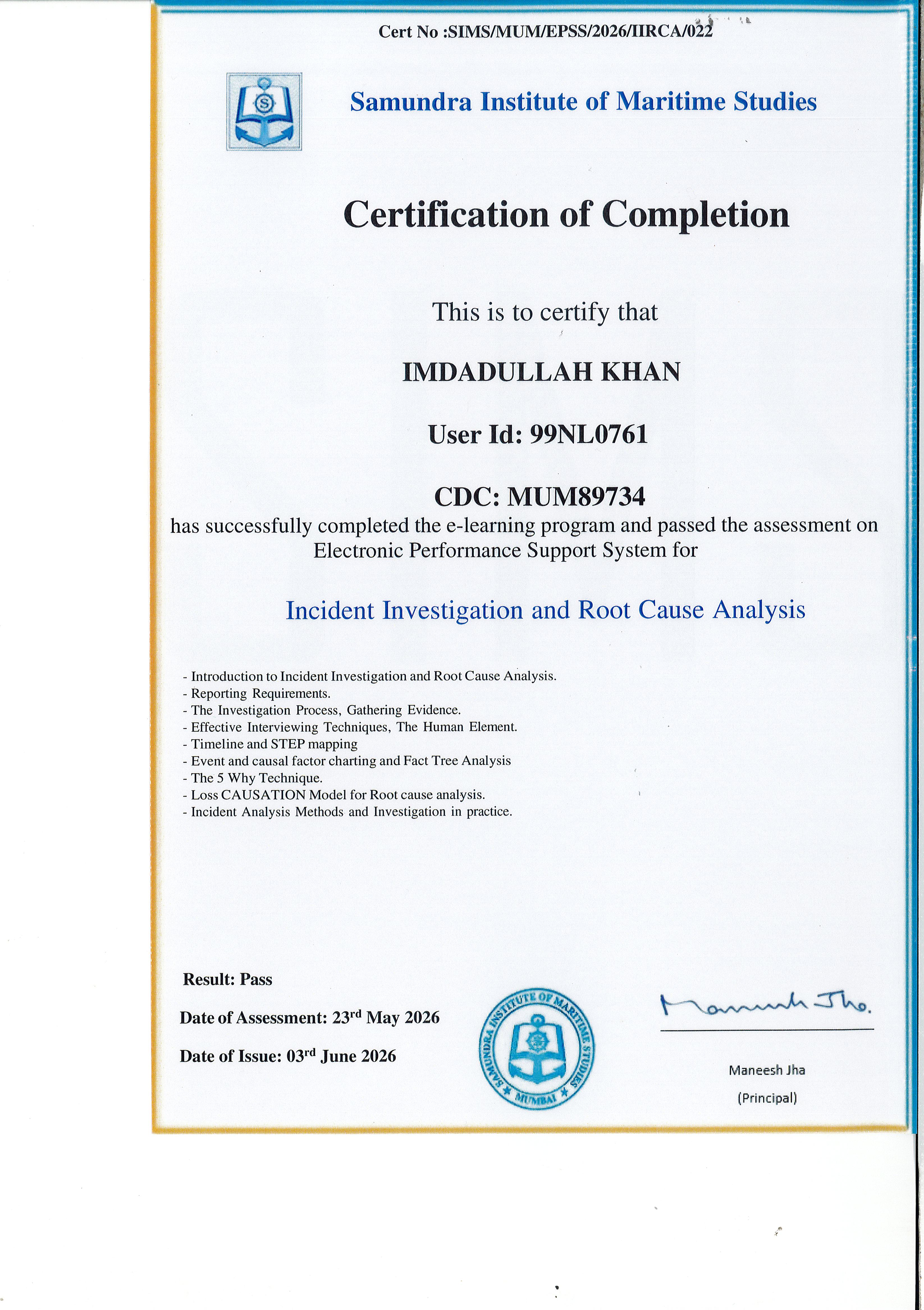 Incident Investigation and Root Cause Analysis